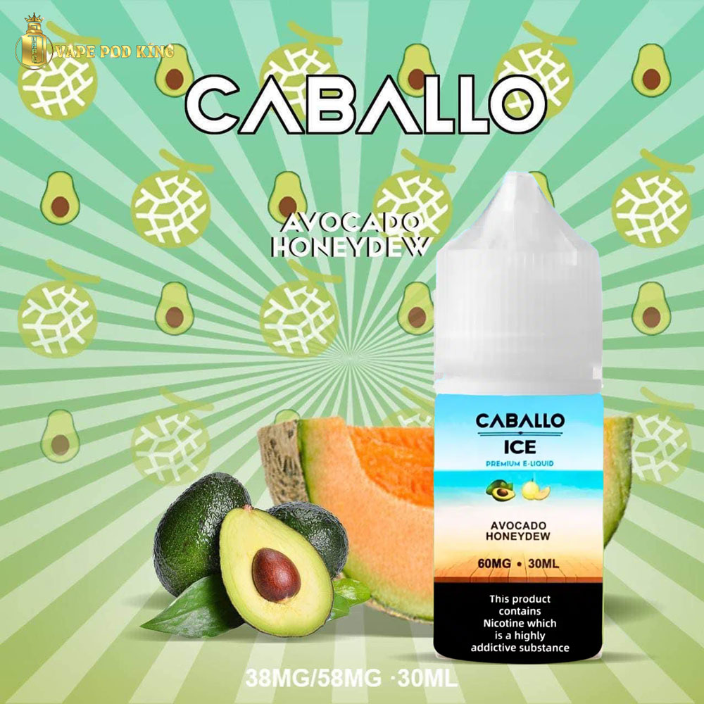 Caballo Ice Bơ Dưa Lưới – Avocado Honeydew 30ml
