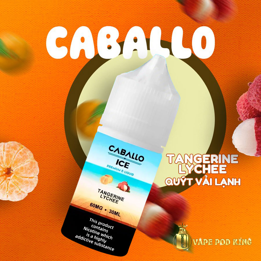 Caballo Ice Quýt Vải – Tangerine Lychee 30ml