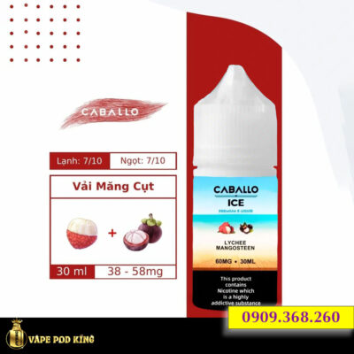 Caballo Ice Vải Măng Cụt - Lychee Mangosteen 30ml
