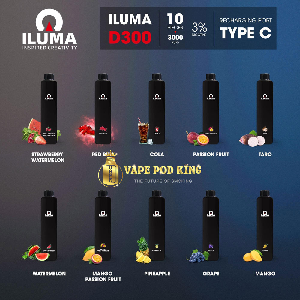 Iluma D3000 3000 Hơi Pod 1 Lần