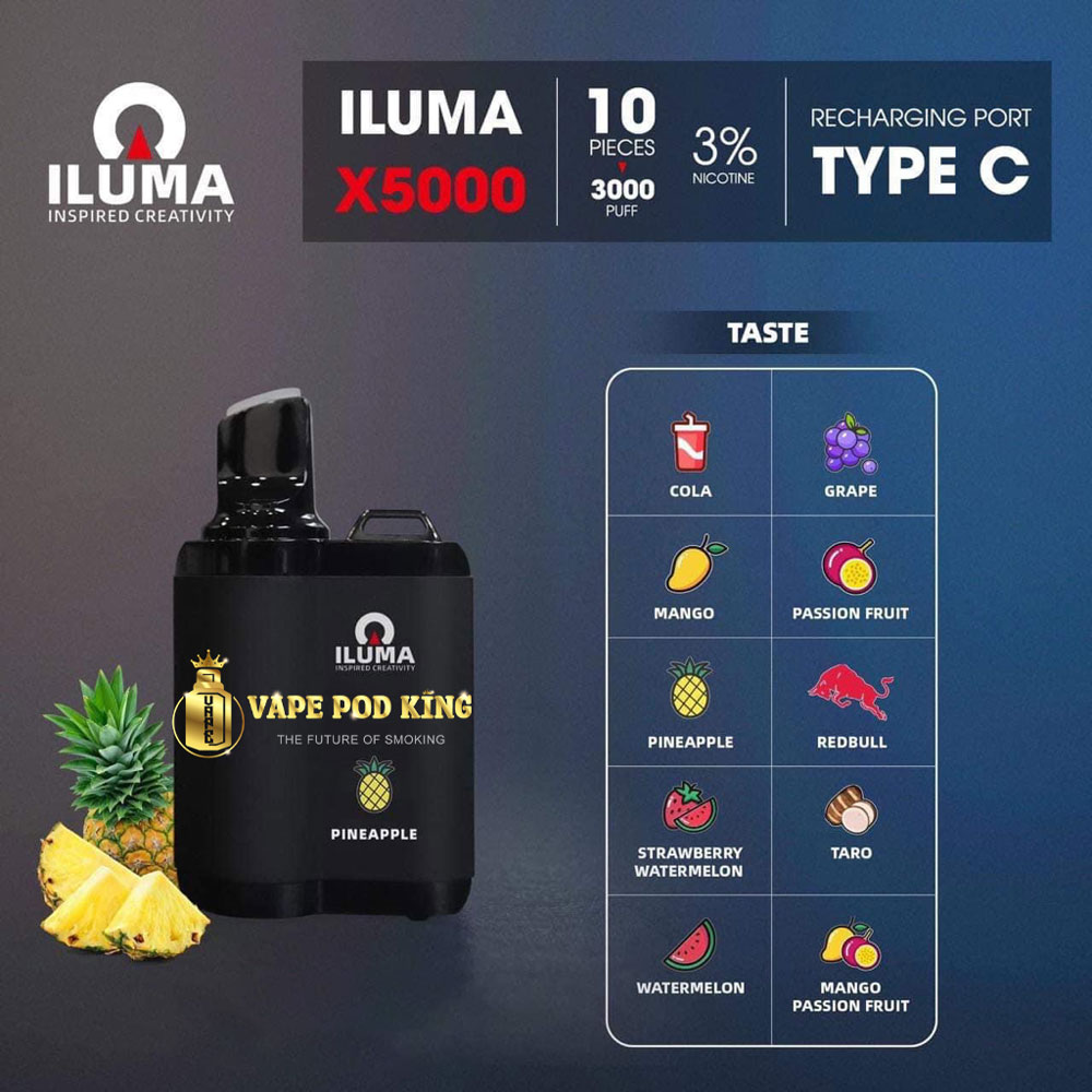 ILUMA X5000 Pod dùng một lần - 5,000 hơi “siêu rẻ“