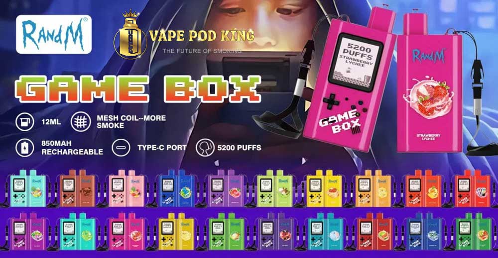 RandM Game Box 5200 hơi Pod 1 lần
