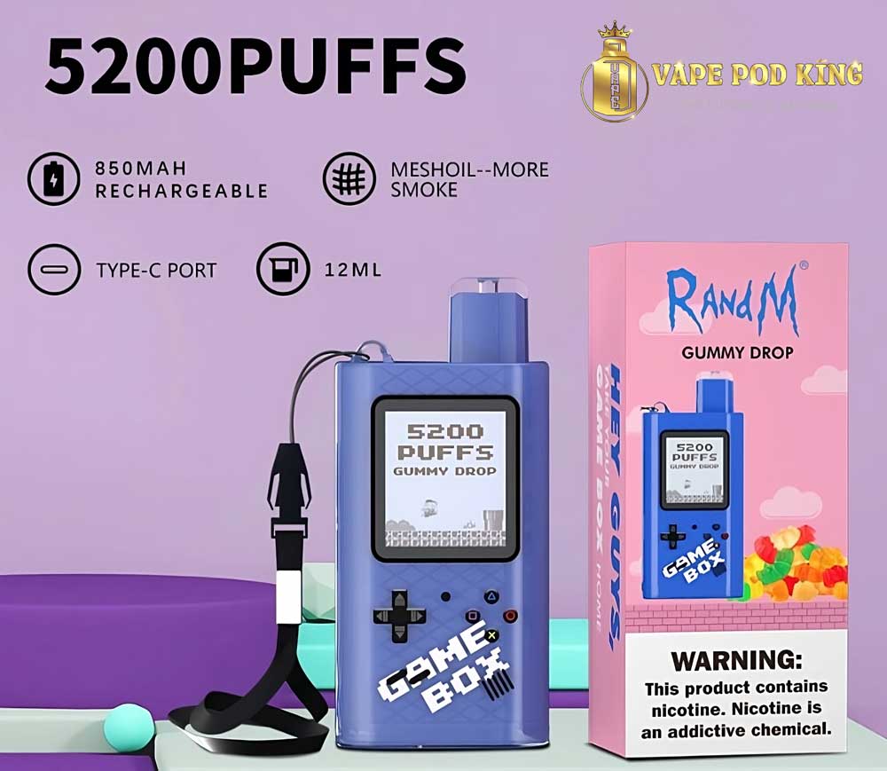 RandM Game Box 5200 hơi Pod 1 lần
