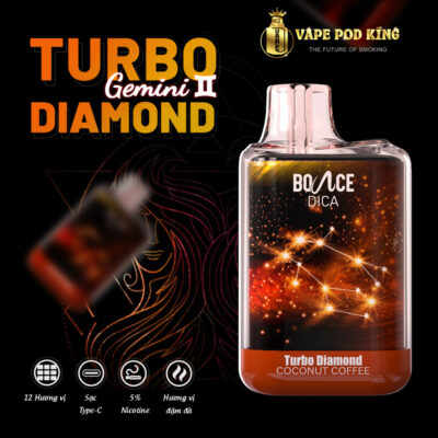 Turbo Diamond 6500 Hơi Pod 1 Lần