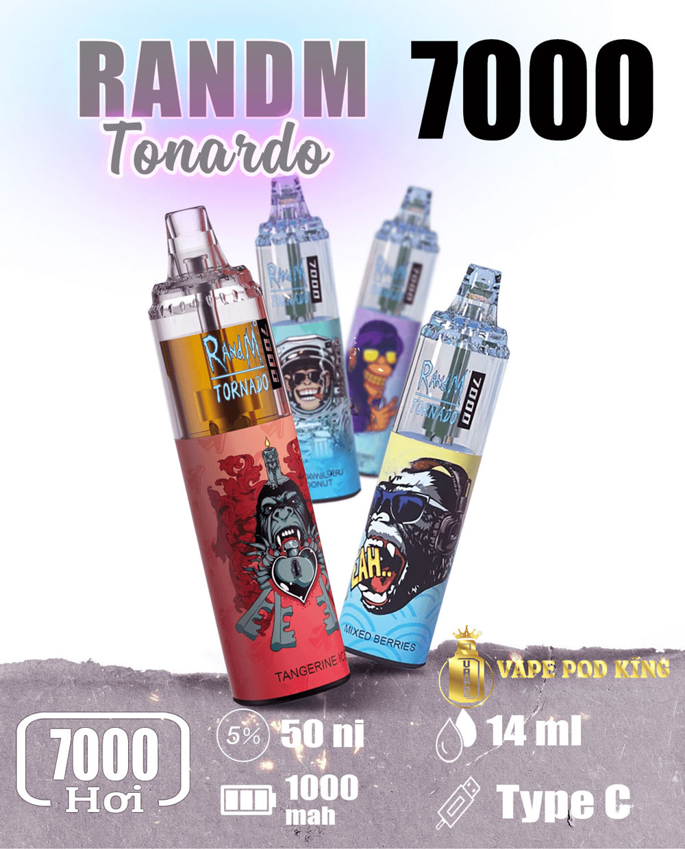 Randm Tornado 7000 Hơi