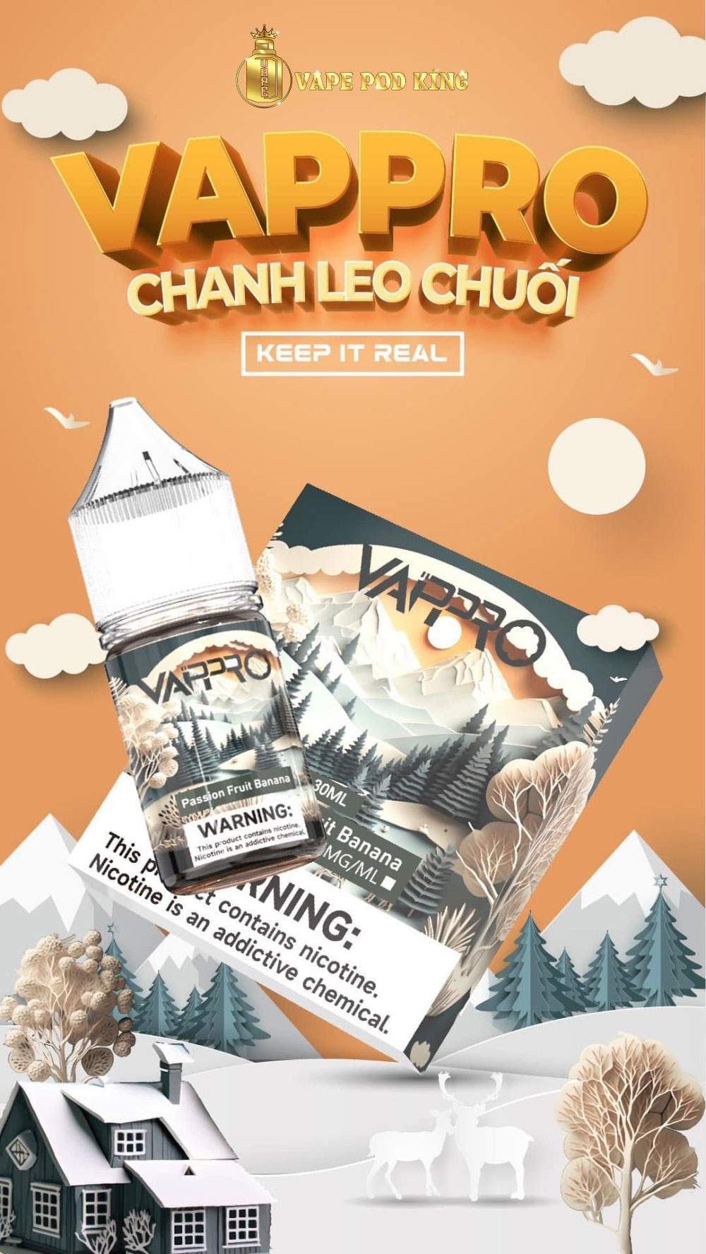 Vappro Chuối Chanh Leo - Passion Fruit Banana 30ml