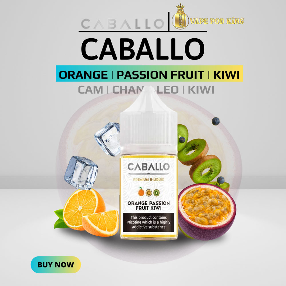 Caballo Cam Kiwi Chanh Leo - Orange Passion Fruit Kiwi 30ml