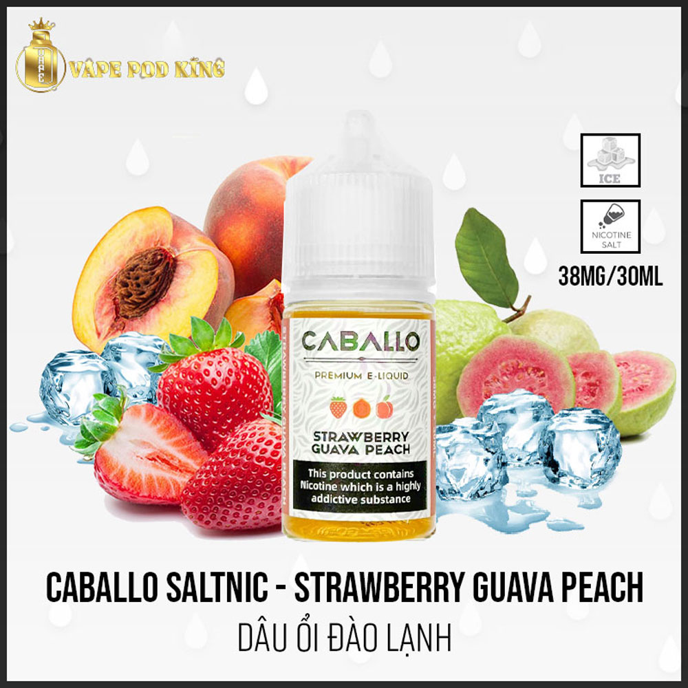 Caballo Dâu Ổi Đào - Strawberry Guava Peach 30ml
