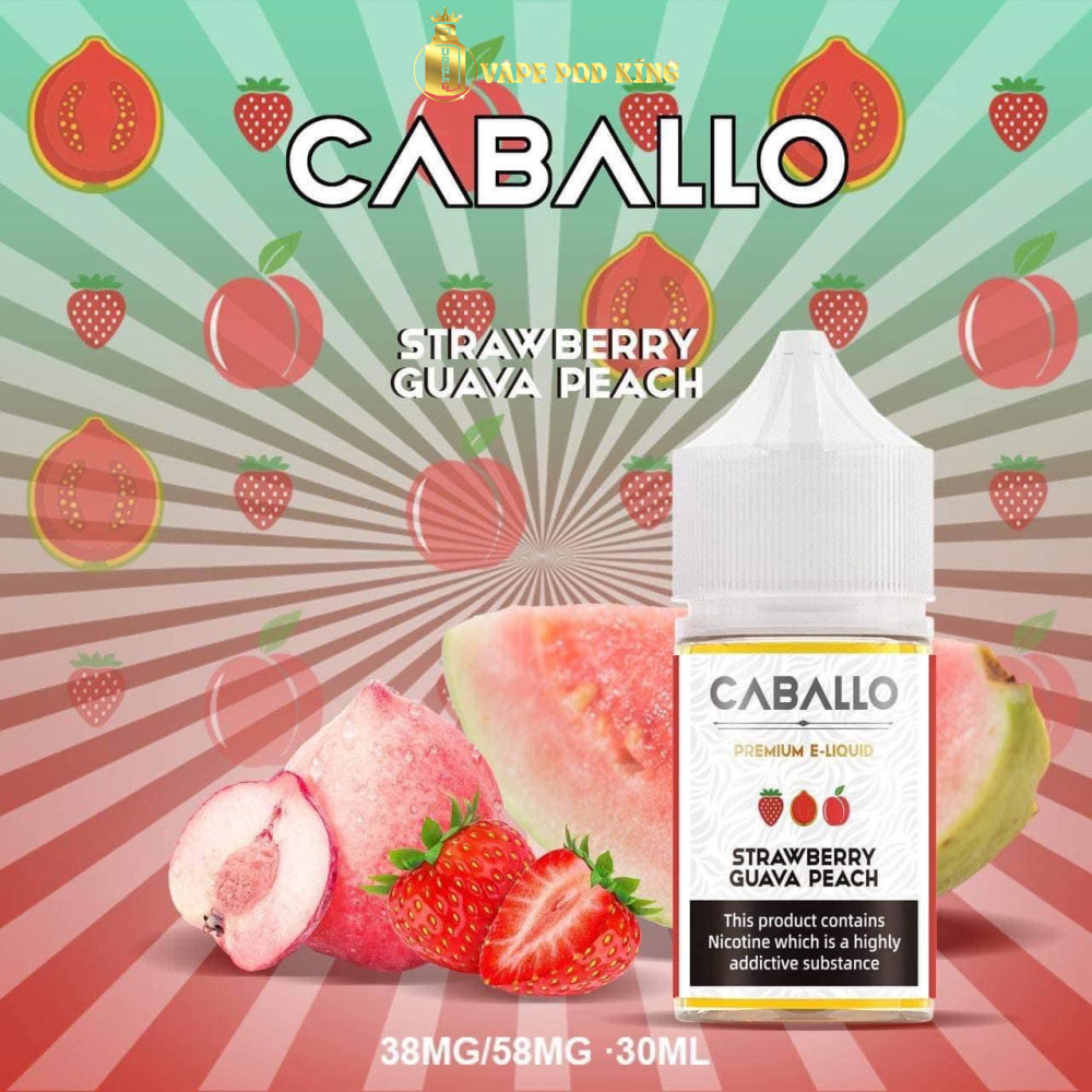 Caballo Dâu Ổi Đào - Strawberry Guava Peach 30ml