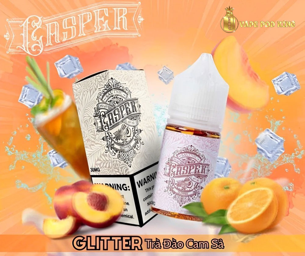 Casper Trà Đào Cam Sả - Peach Orange Lemongrass Tea 30ml