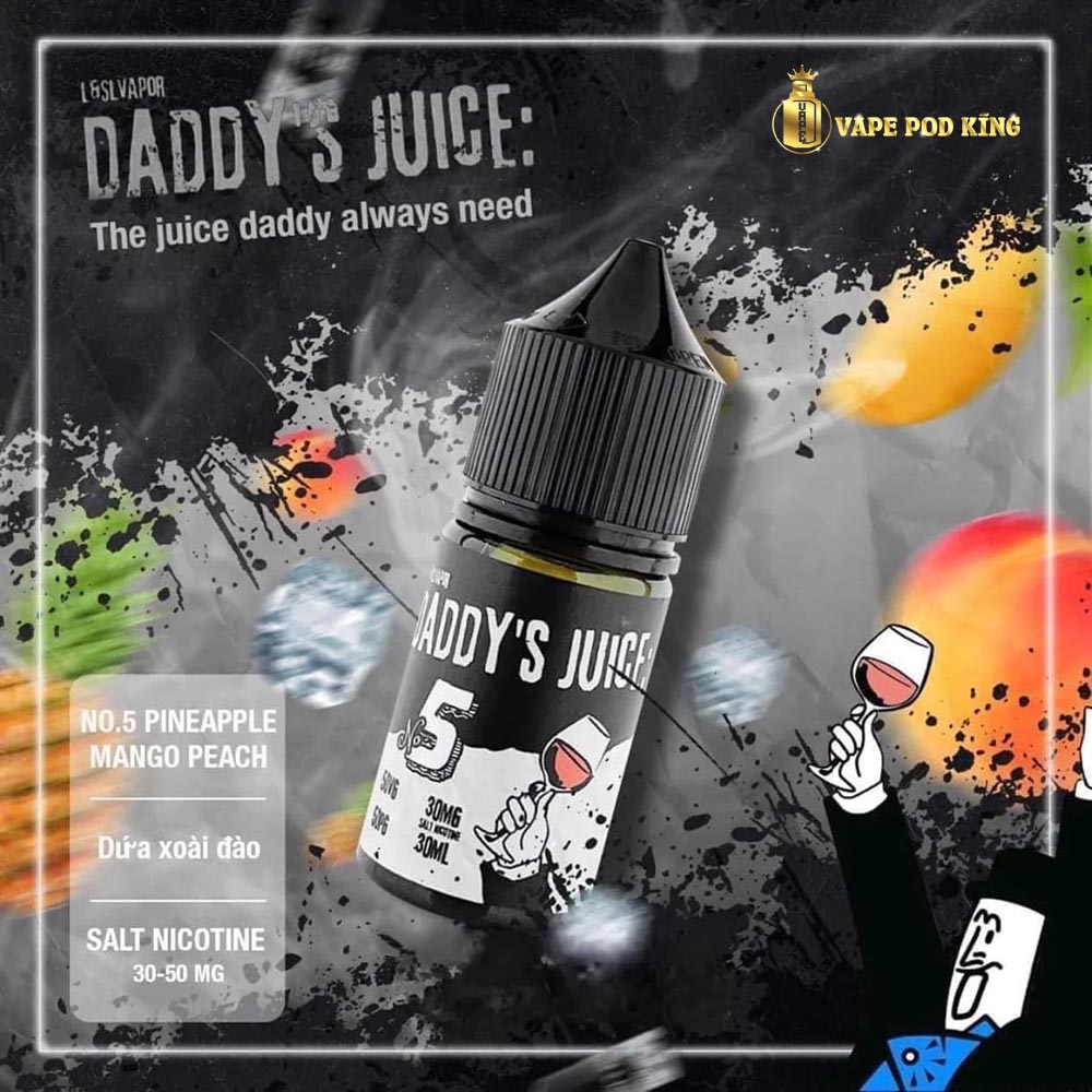 Daddy No5 Dứa Xoài Đào - Mango Pineapple Peach 30ml