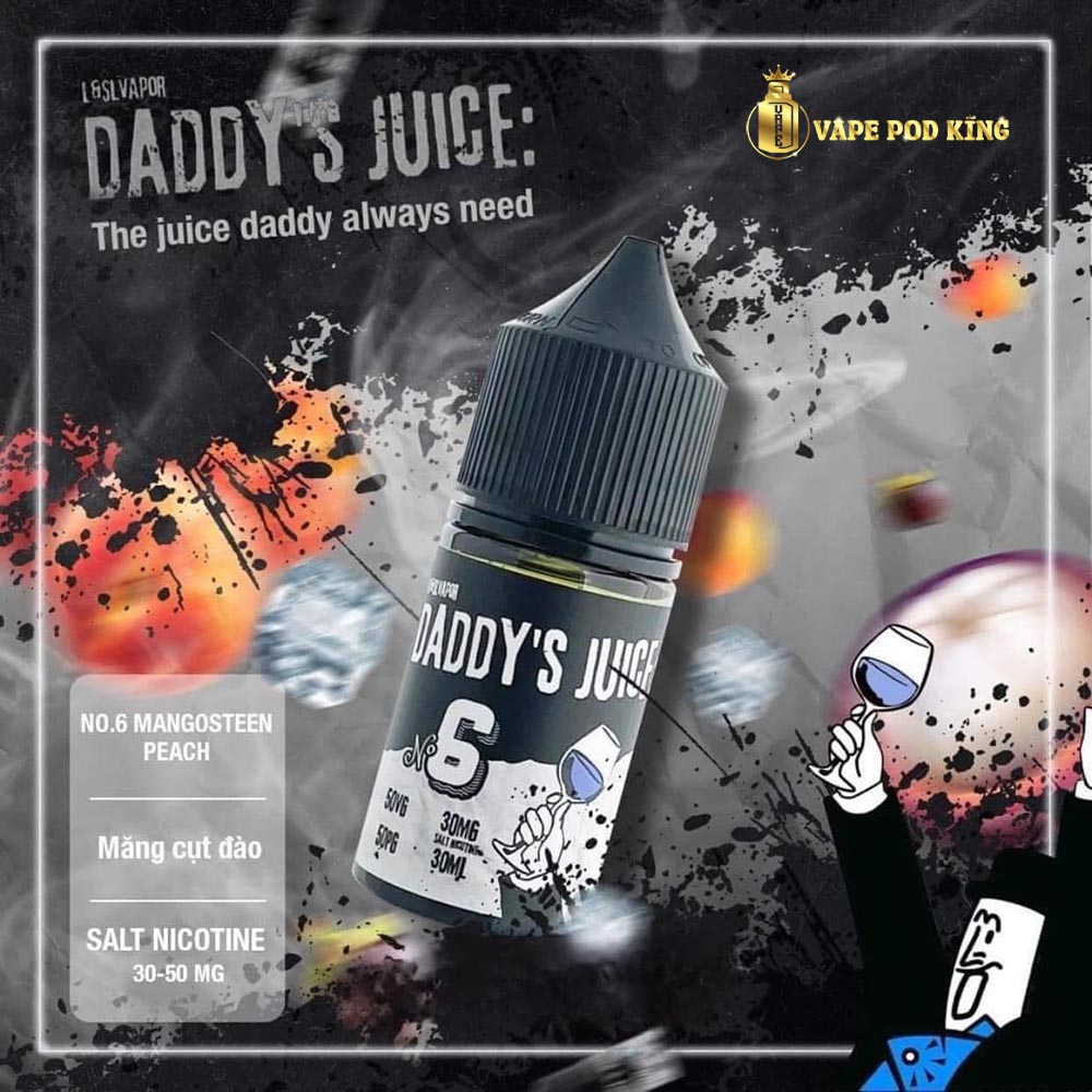 Daddy No6 Măng Cụt Đào - Mangosteen Peach 30ml