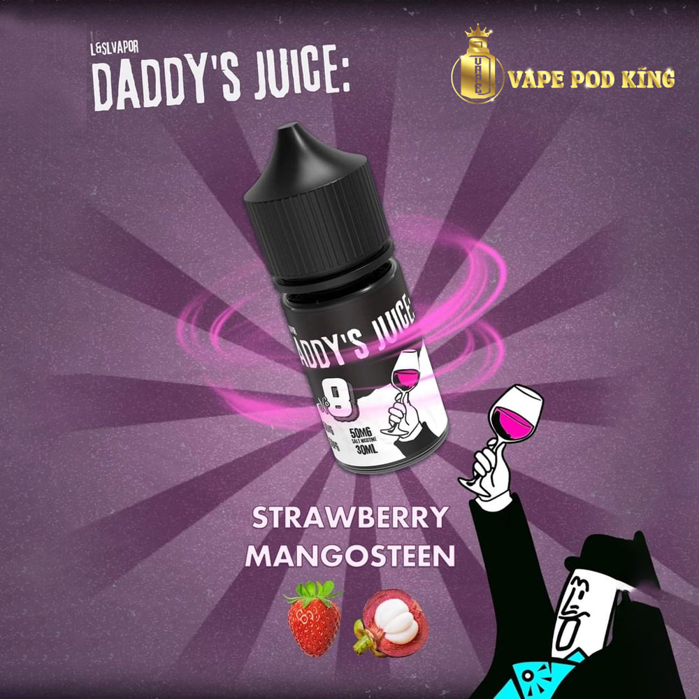 Daddy No8 Măng Cụt Dâu - Strawberry Mangosteen 30ml