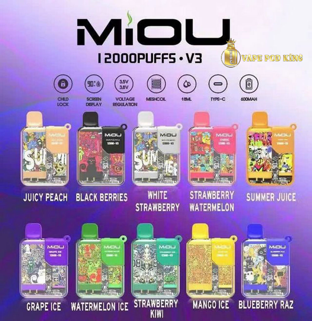 Miou V3 12000 Hơi Pod 1 Lần