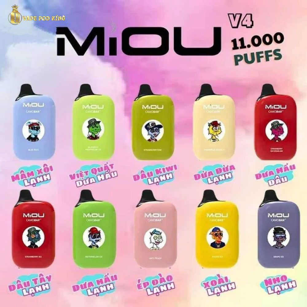 Miou V4 11000 Hơi - Pod 1 Lần