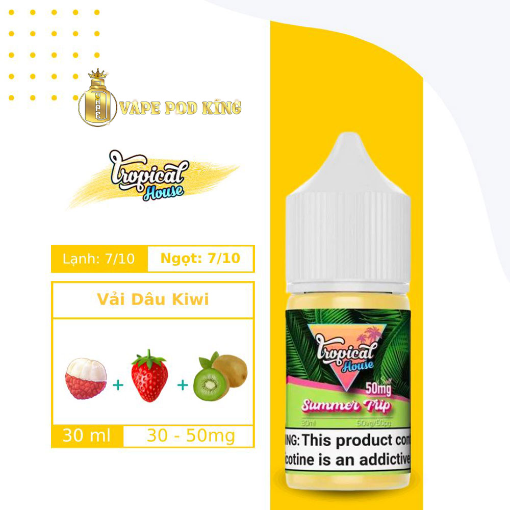 Tropical Dâu Vải Kiwi - Summer Trip 30ml