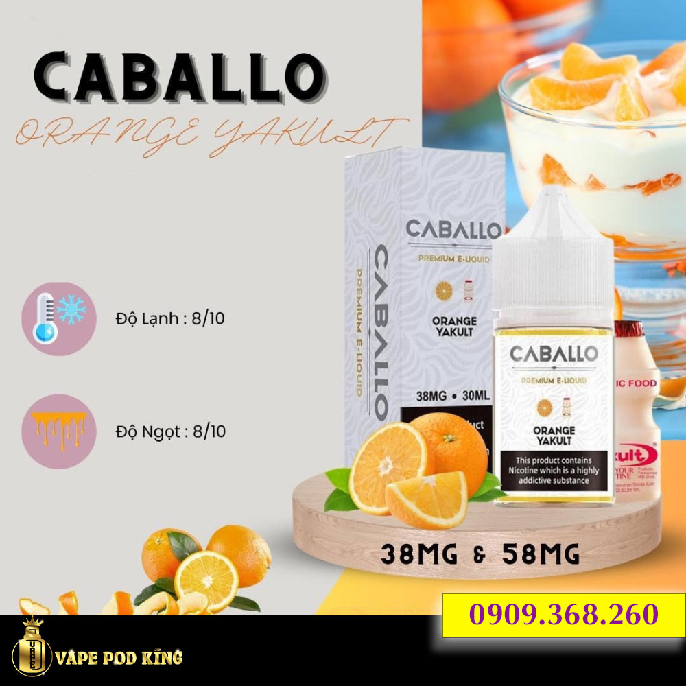 Caballo Sữa Chua Cam - Orange Yakult 30ml