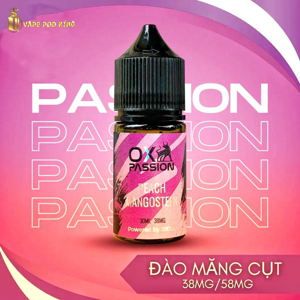 Ox Passion Juice Đào Măng Cụt - Peach Mangosteen 30ml