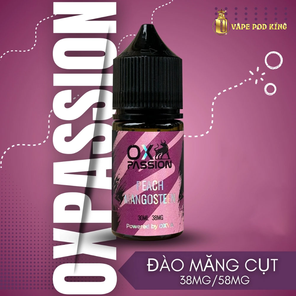 Ox Passion Juice Đào Măng Cụt - Peach Mangosteen 30ml
