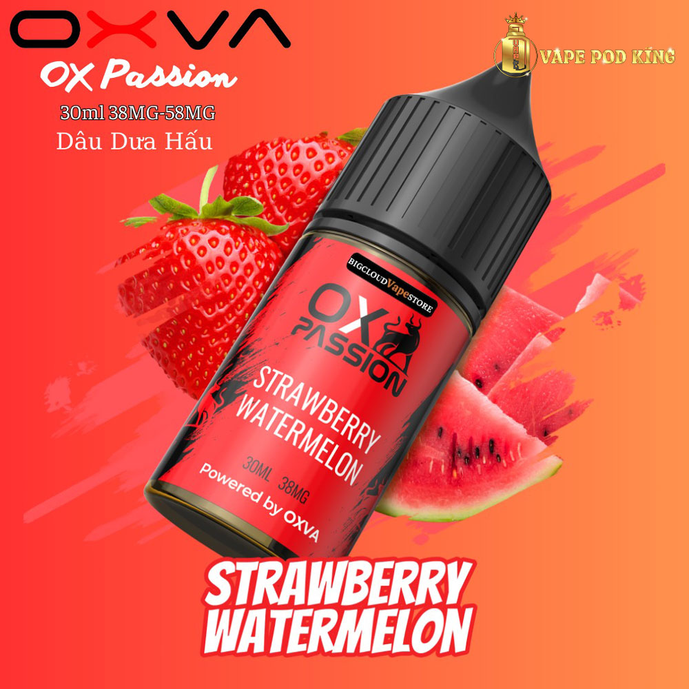 Ox Passion Juice Dưa Hấu Dâu - Watermelon Strawberrry 30ml