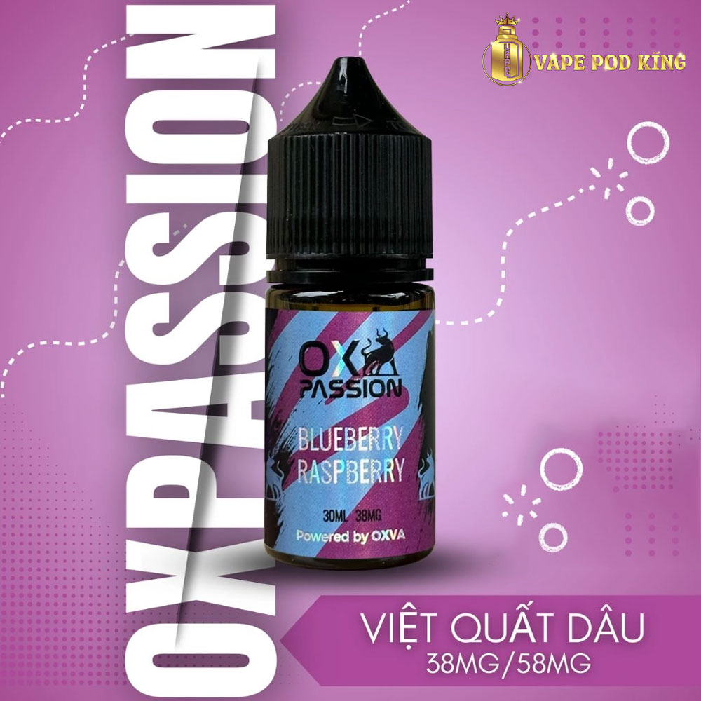 Ox Passion Juice Mâm Xôi Việt Quất - Blueberry Raspberry 30ml
