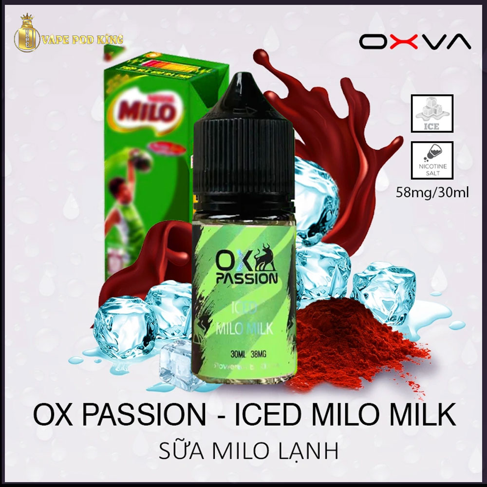 Ox Passion Juice Sữa Milo - Milo Milk Ice 30ml