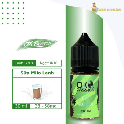 Ox Passion Juice Sữa Milo - Milo Milk Ice 30ml