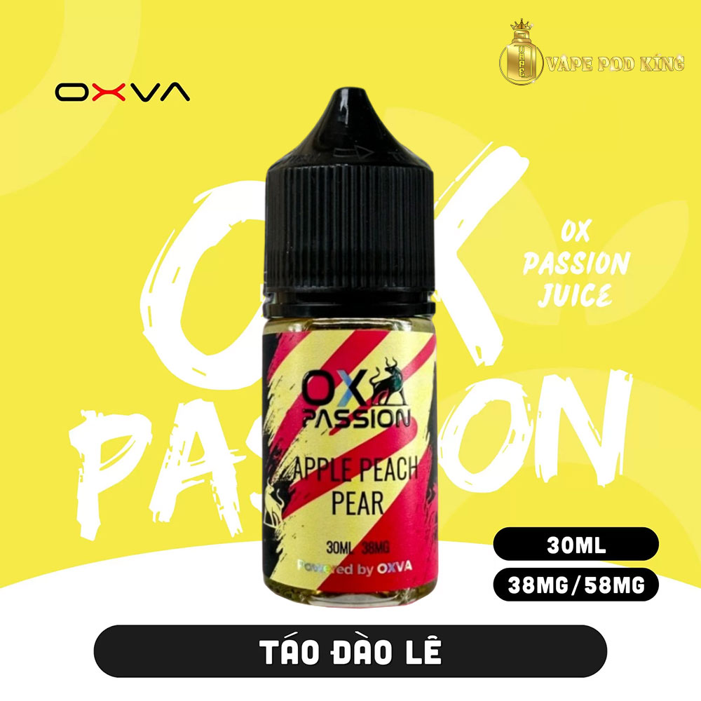 Ox Passion Juice Táo Đào Lê - Apple Peach Pear 30ml