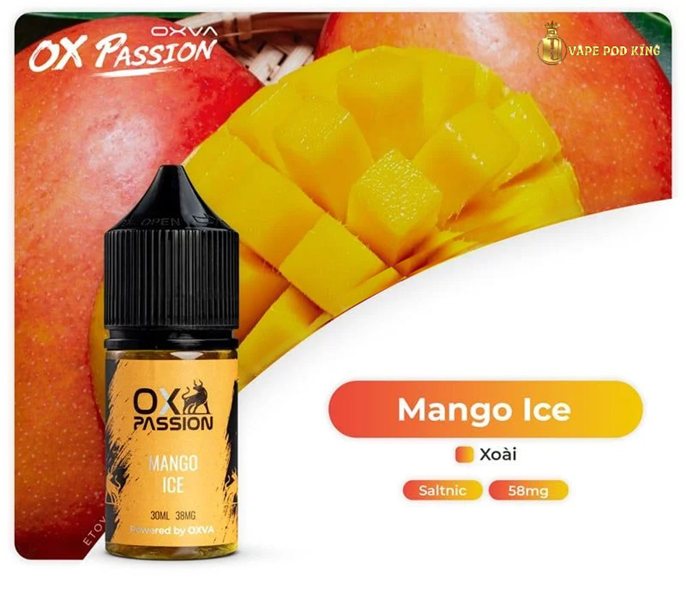 Ox Passion Juice Xoài Chín - Mango Ice 30ml