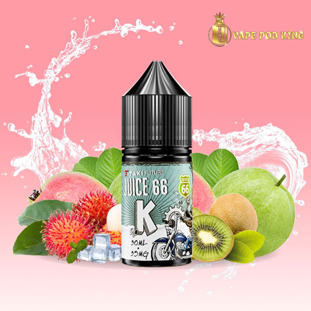 Taki Juice 66 K Chôm Chôm Kiwi Ổi - Rambutan Kiwi Guava 30ml