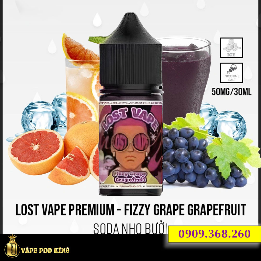 Lost Vape Premium Soda Nho Bưởi - Fizzy Grape Grapefruit 30ml