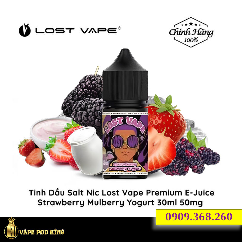 Lost Vape Premium Sữa Chua Dâu Tây Dâu Tằm - Strawberry Mulberry Yogurt 30ml