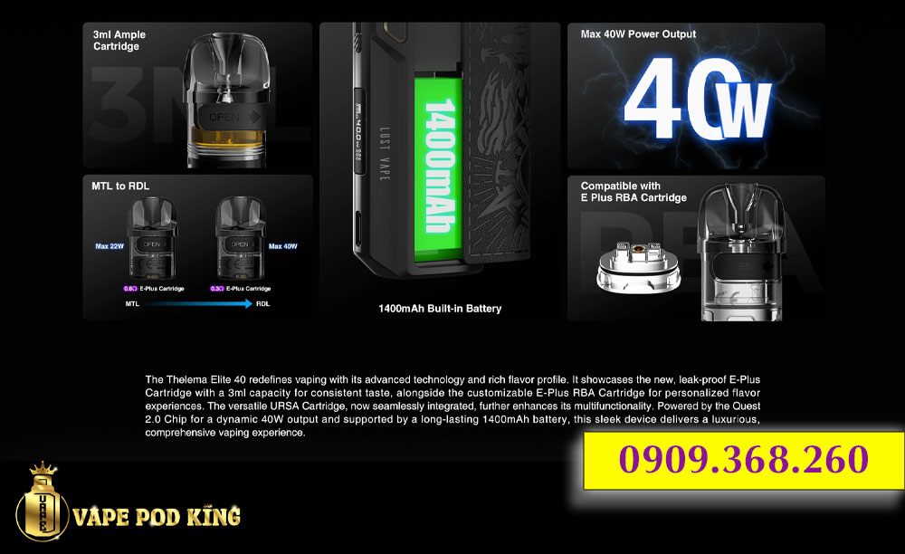 Thelema Elite 40w Pod Kit