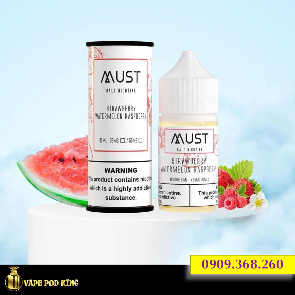 Must Dưa Hấu Dâu Mâm Xôi - Strawberry Watermelon Raspberry 30ml