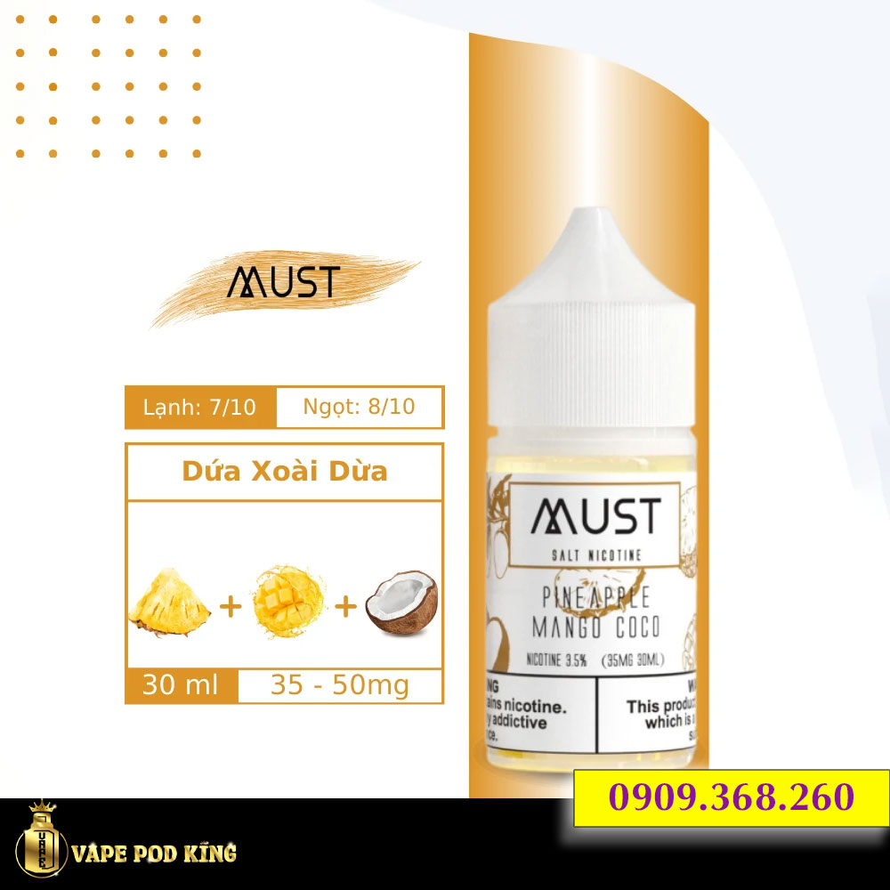 Must Dứa Xoài Dừa - Pineapple Mango Coco 30ml