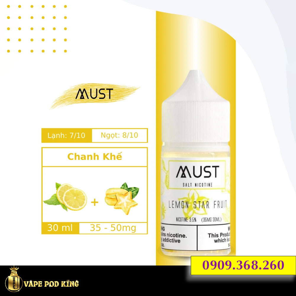 Must Khế Chanh Vàng - Lemon Star Fruit 30ml