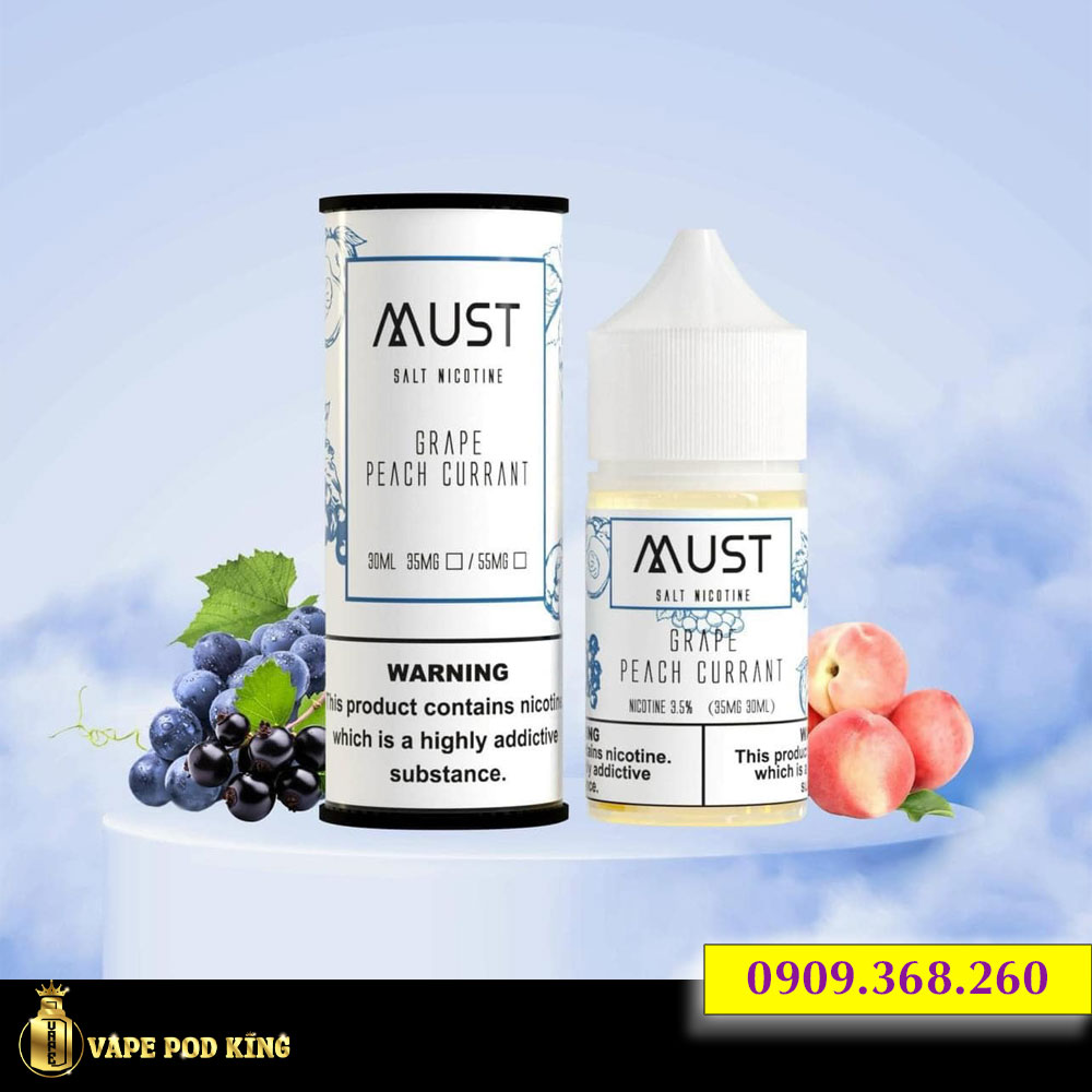 Must Nho Đào Lý Chua Đen - Grape Peach Currant 30ml