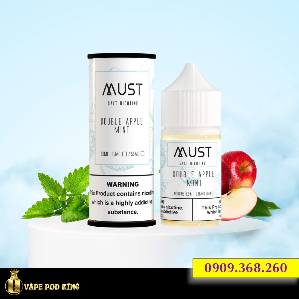 Must Táo Xanh Táo Đỏ Bạc Hà - Double Apple Mint 30ml