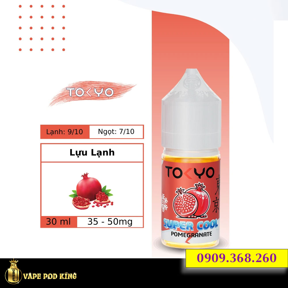 Tokyo Super Cool Lựu Đỏ Lạnh - Pomegranate 30ml