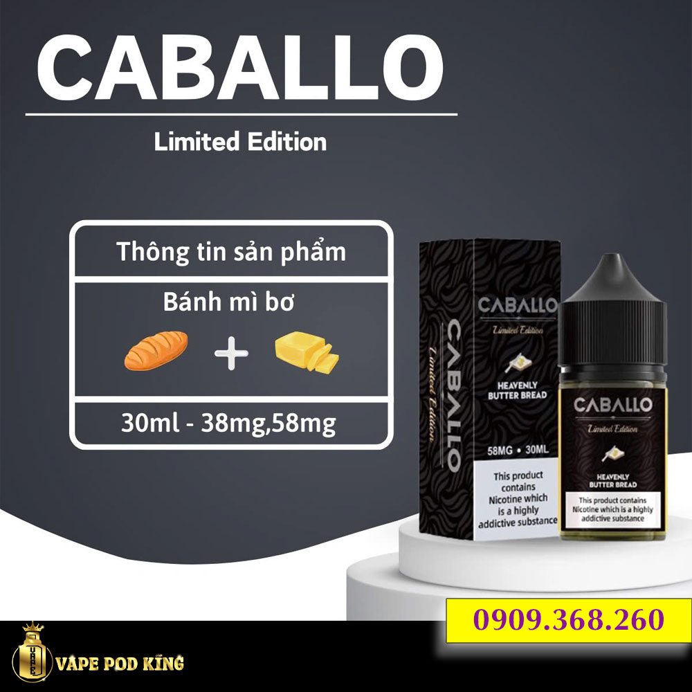 Caballo Limited Edition Bánh Mì Bơ – Heavenly Butter Bread 30ml