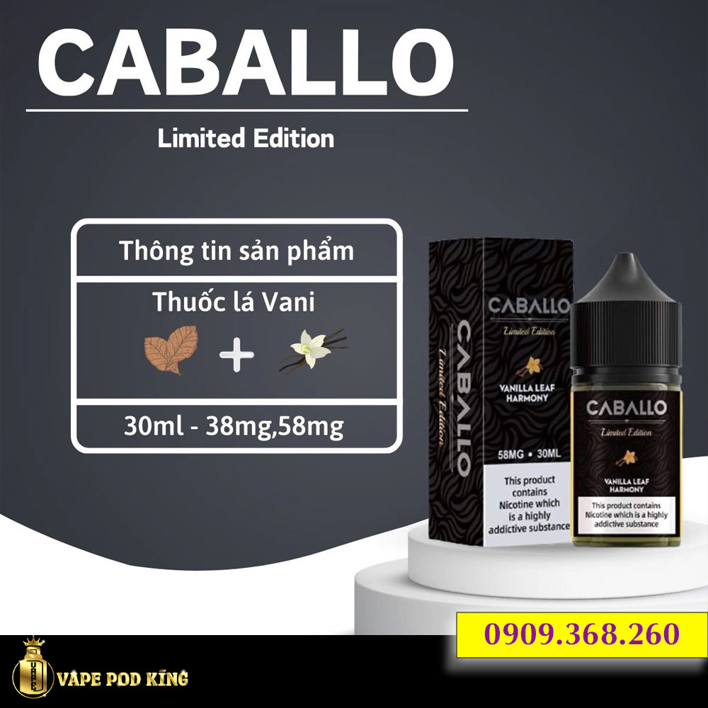 Caballo Limited Edition Thuốc Lá Vani – Vanilla Leaf Harmony 30ml