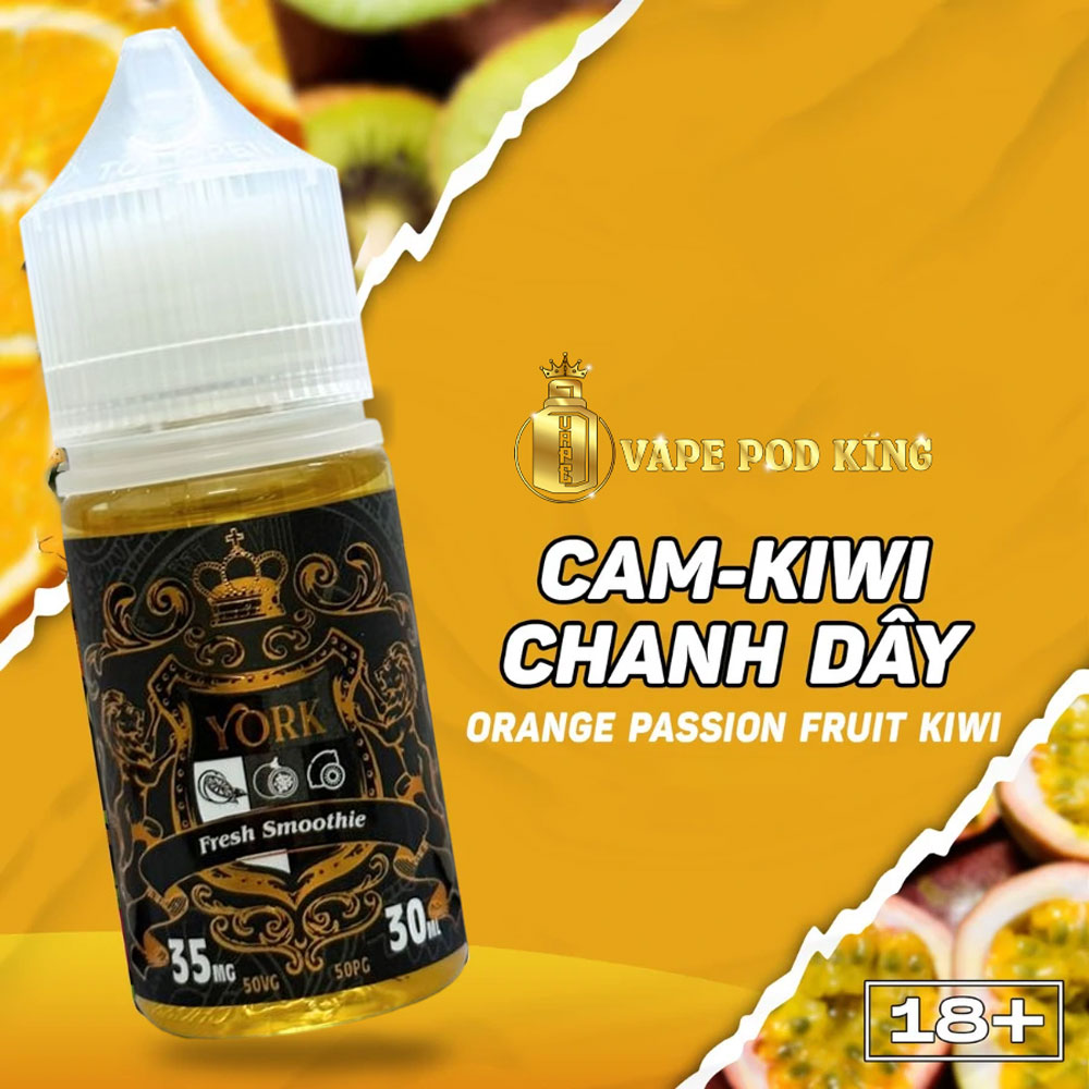 York Cam Kiwi Chanh Dây - Orange Kiwi Passion Fruit 30ml
