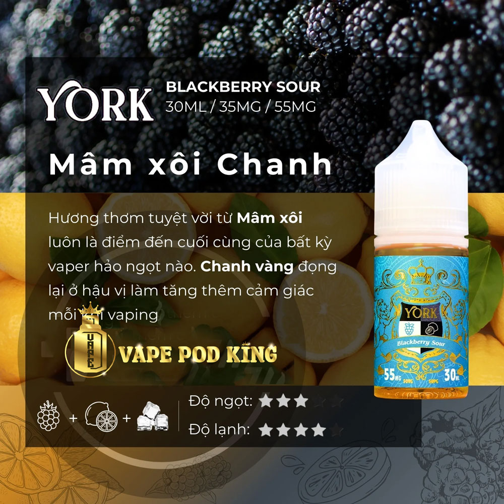 York Mâm Xôi Chanh - Lemon Raspberry 30ml