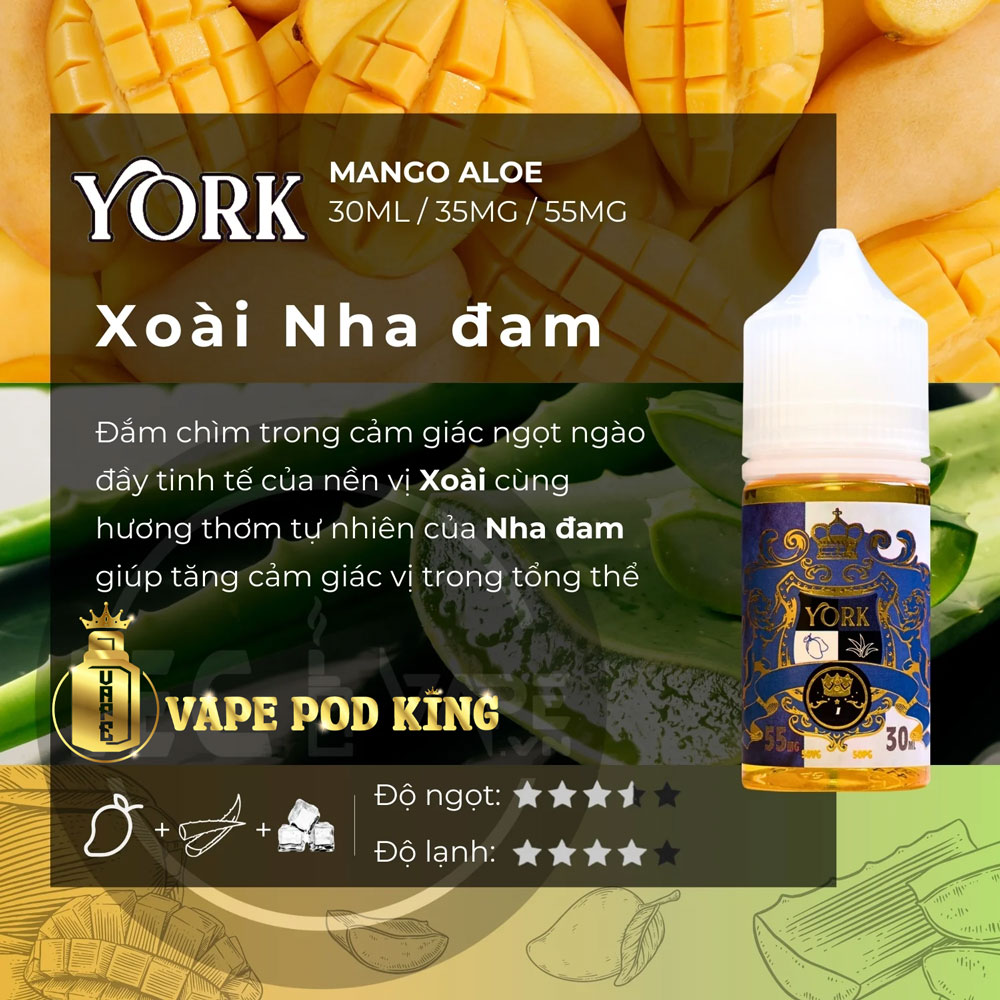 York Xoài Nha Đam - Mango Aloe Vera 30ml