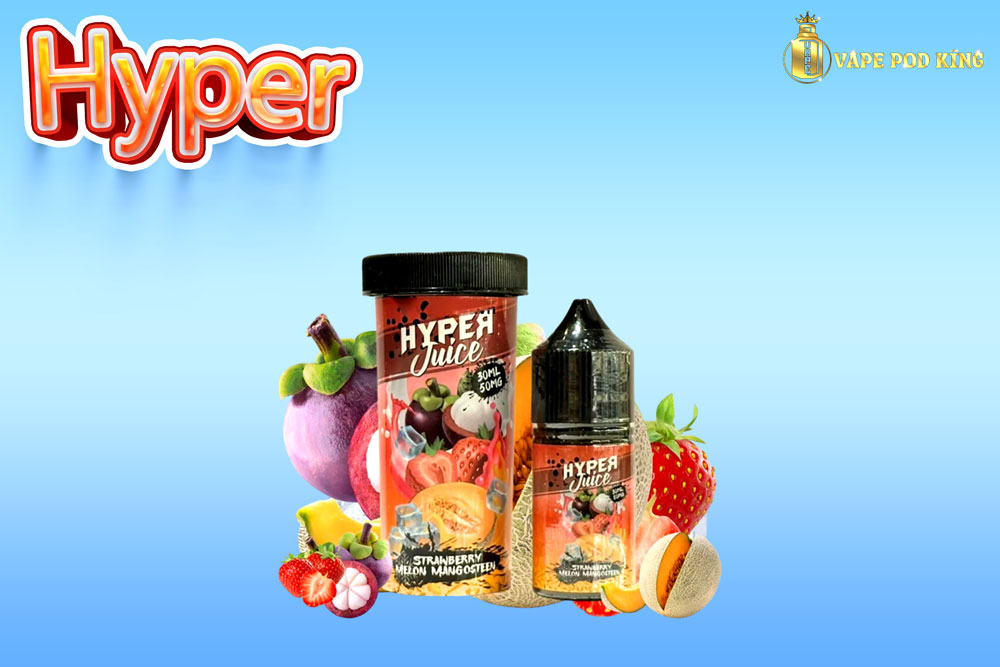 Hyper Juice Dâu Dưa Gang Măng Cụt - Strawberry Melon Mangosteen 30ml