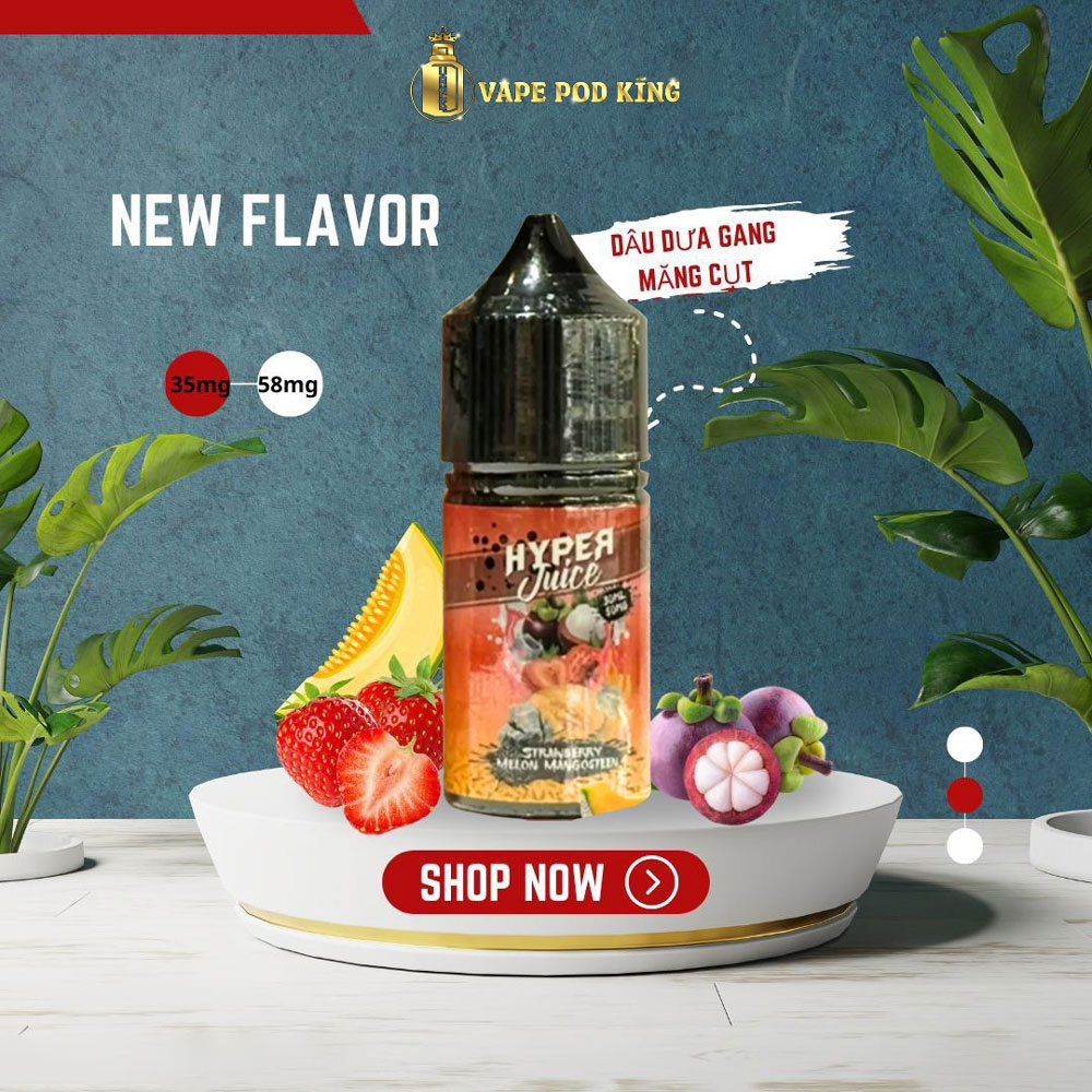 Hyper Juice Dâu Dưa Gang Măng Cụt - Strawberry Melon Mangosteen 30ml