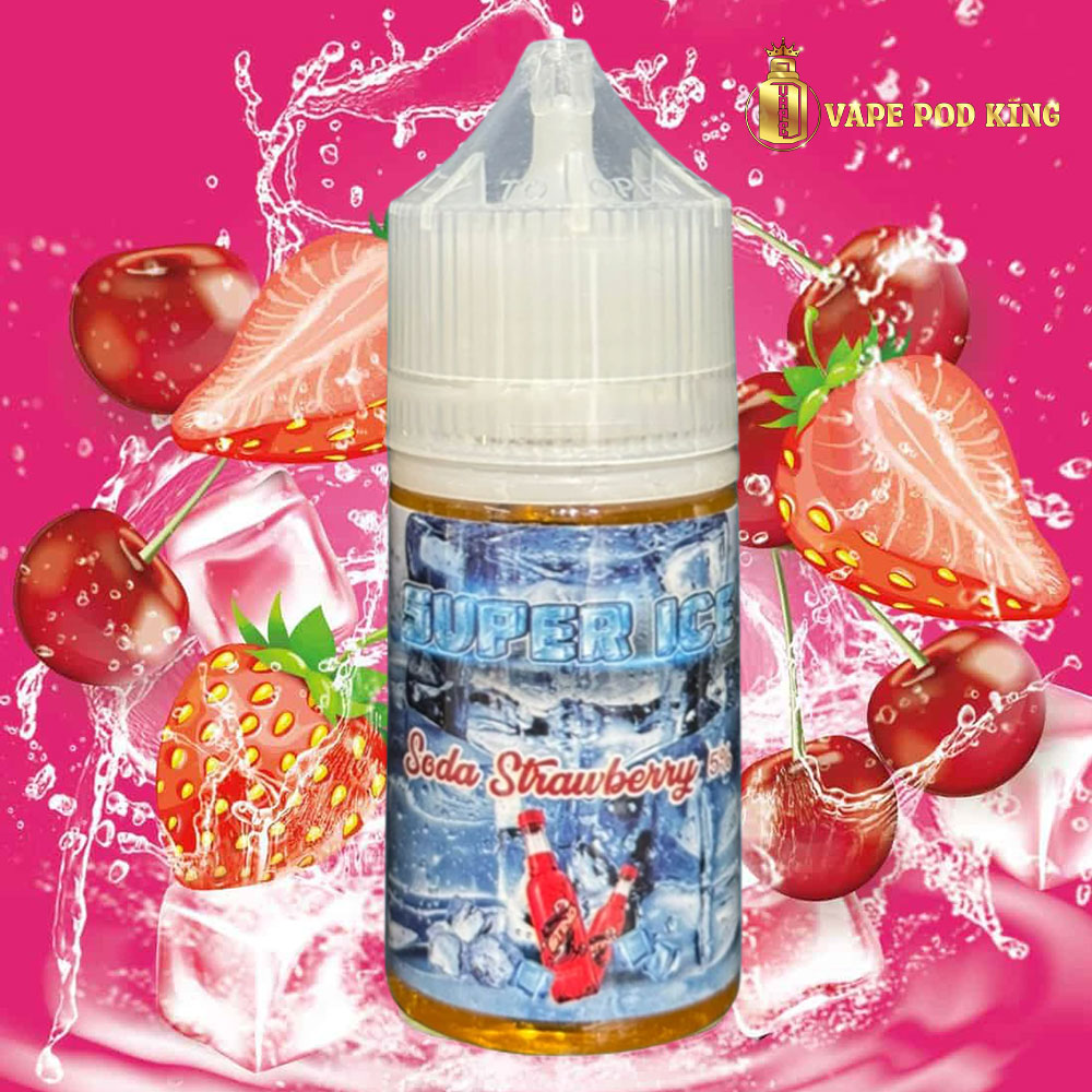 Super Ice Sting Dâu - Soda Strawberry Ice 30ml
