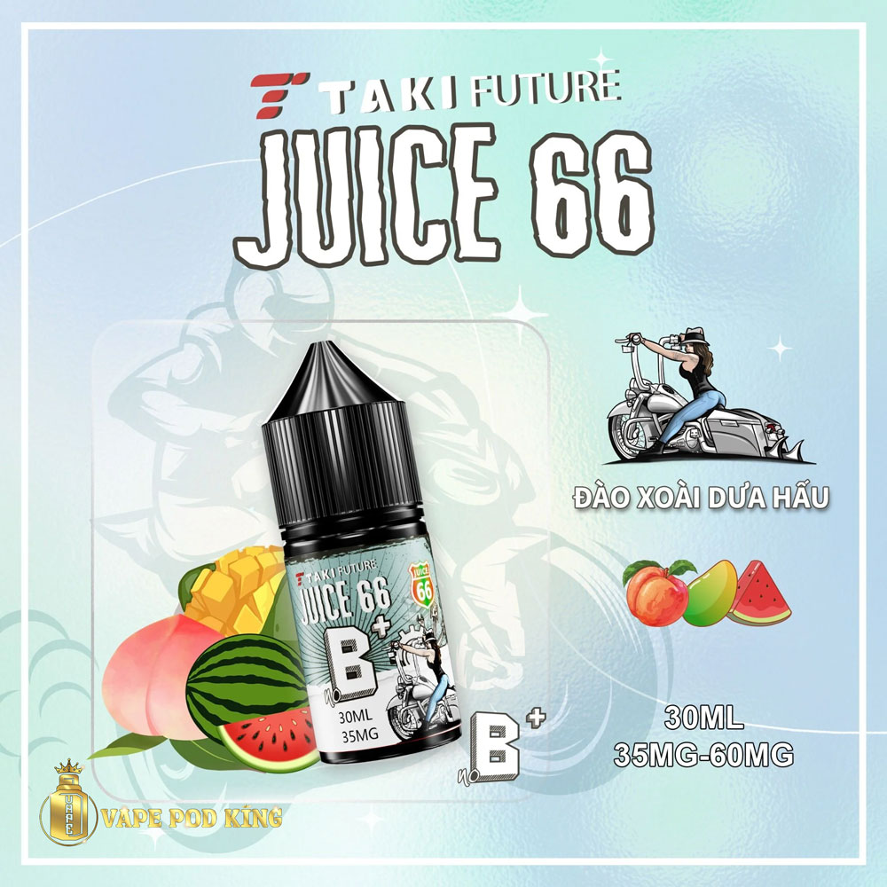 Taki Juice 66 B Đào Xoài Dưa Hấu - Peach Mango Watermelon 30ml